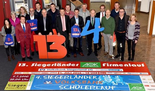 Große Pressekonferenz zum 13. Siegerländer AOK-Firmenlauf