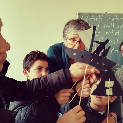 Schattenspiel Sprachcamp HS Achenbach Herbstferien