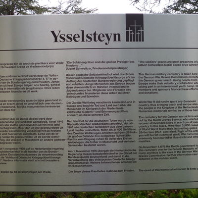 Gedenkst�tte Ysselsteyn Infotafel