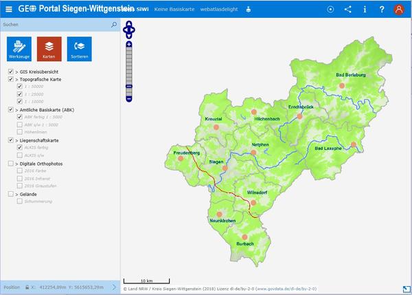 Geoportal �bersicht