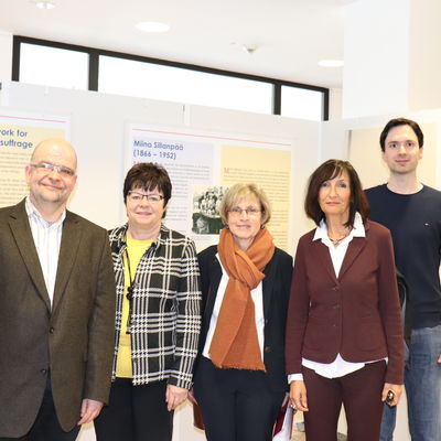 Die Initiatoren der Ausstellungser�ffnung