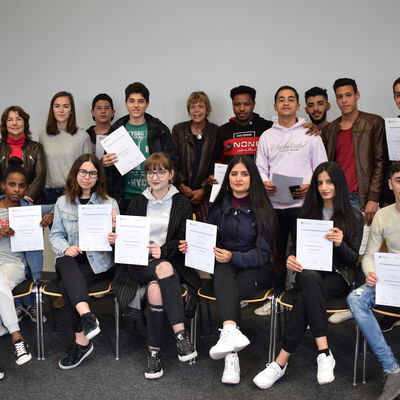 �bergabe der Teilnahmebescheinigungen FIT in Deutsch Osterferien 2019