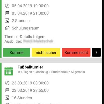 Screenshot aus der Oberfl�che der App
