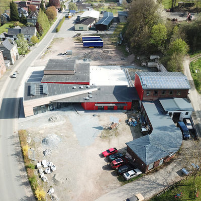 Luftbild des aktuellen Bauzustandes des Zentrum Via Adrina (im Bild im rechten Teil des Geb�udes das zuk�nftige Caf�)