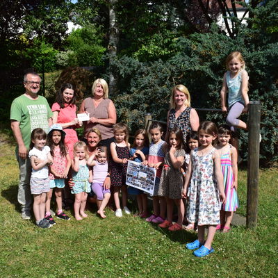 �bergabe Gutschein Verlosung DRK Familienzentrum Kunterbunt am 25.06.2019