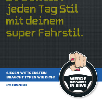 Busfahrer-Kampagne: Du beweist jeden Tag Stil - mit deinem super Fahrstil.