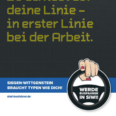 Busfahrer-Kampagne: Du achtest auf deine Linie - in erster Linie bei der Arbeit.