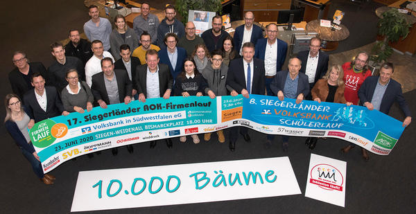 Große Pressekonferenz zum17. Siegerländer AOK-Firmenlauf 2020 & 8. Siegerländer Volksbank-Schülerlauf 2020