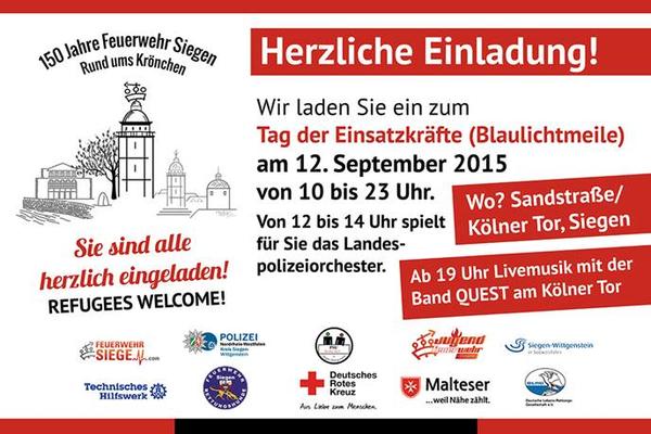 Plakat "Tag der Einsatzkr�fte" 13.09.2015