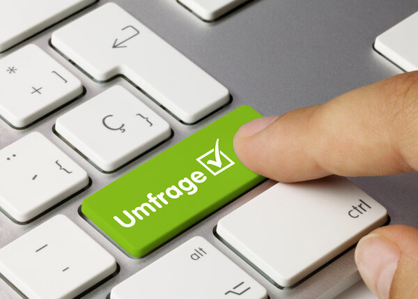 Umfrage tastatur. Finger