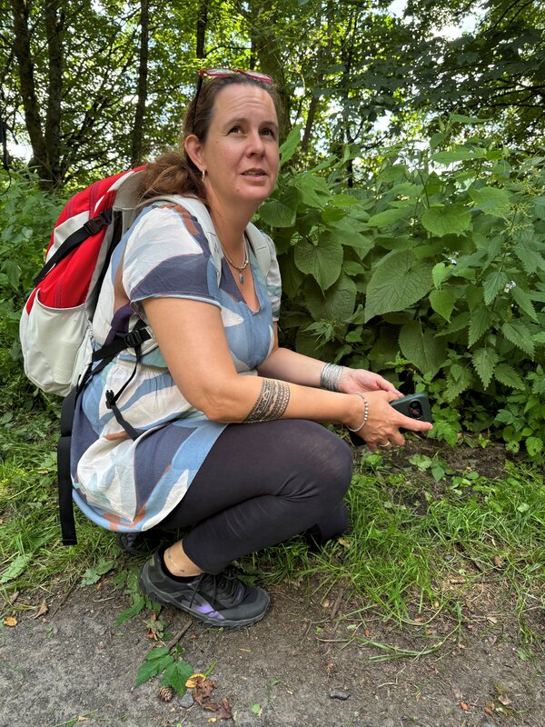 Prof. Dr. Jasmin Mantilla-Contreras, Leiterin der Biologischen Station, erl�uterte bei einer Exkursion die vielf�ltige und sch�tzenswerte Flora und Fauna auf dem Rothaarkamm.